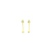 Golden Color Earrings Studded with American Diamond, Long String, Classical Design